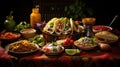 burrito dinner mexican food fiesta Royalty Free Stock Photo