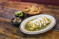 Burrito green Mexican Dish Royalty Free Stock Photo