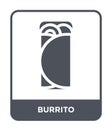 burrito icon in trendy design style. burrito icon isolated on white background. burrito vector icon simple and modern flat symbol Royalty Free Stock Photo