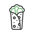 Burrito icon vector image.