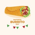 National Burrito Day vector illustration