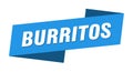 burritos banner template. burritos ribbon label.