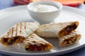 Burritos on a plate Royalty Free Stock Photo
