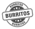 burritos stamp. burritos round grunge sign.