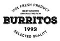 Burritos stamp rubber grunge