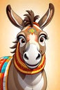 Burro blanket southwest design portrait