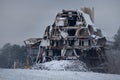 Burroughs Wellcome Elion Hitchings Building Demolition RTP Raleigh Durham Royalty Free Stock Photo