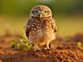 Ai Generated illustration Wildlife Concept of burrowing owl in Brazil.