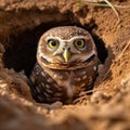 Ai Generated illustration Wildlife Concept of Burrowing Owl