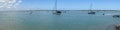 Burrum Heads Queensland panarama view of the ocean Royalty Free Stock Photo