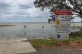 Boating Safety Information signs at Late Burrumbeet, Victoria, Australia