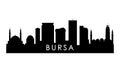 Bursa skyline silhouette.