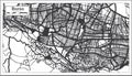 Bursa Turkey City Map in Black and White Color in Retro Style. Outline Map