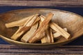 Bursera graveolens, known in Spanish as Palo Santo `holy wood` Royalty Free Stock Photo