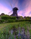 Summer sunrise over Bursledon Windmill, Hampshire, UK