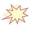 Burst and boom icon in retro style