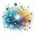 Burst of bubbles popping in the air, adding a playful and effer Royalty Free Stock Photo