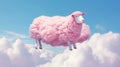 A burst of color and imagination as pink sheep populate