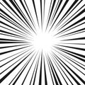 Burst lines. Radial motion or explosive comic effect Royalty Free Stock Photo