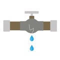 Burst oil pipe line icon, crack and plumber, oil leak sign Royalty Free Stock Photo