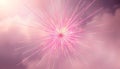 Abstract Pink Light Explosion with Radiating Dots on a Soft Cloudy Sky Background Royalty Free Stock Photo