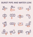 Burst pipe icon