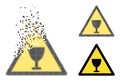 Burst Pixel and Original Wine Glass Warning Icon