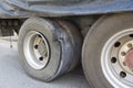 Burst tire truck Royalty Free Stock Photo