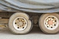 Burst tire truck Royalty Free Stock Photo