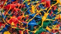 Vivid Paint Splashes Capturing Dynamic Movement Royalty Free Stock Photo