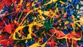 Vivid Paint Splashes Capturing Dynamic Movement Royalty Free Stock Photo