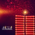 Bursting cracker bomb for happy diwali festival Royalty Free Stock Photo