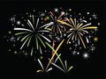 Bursting fireworks, vector