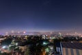 Bursting fireworks during the Divali festival of light over the city of Chennai in South India