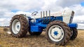 Old ford burton 148 tractor ploughing Royalty Free Stock Photo