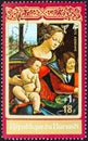 BURUNDI - CIRCA 1972: A stamp printed in Burundi shows Madonna and Child Sebastiano Mainardi, circa 1972.