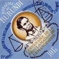 BURUNDI - CIRCA 1989: stamp printed by Burundi, shows Abraham Lincoln, circa 1989