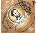 BURUNDI - CIRCA 1989: stamp printed by Burundi, shows Abraham Lincoln, circa 1989