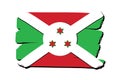 Burundi Flag with colored hand drawn lines in Vector Format Royalty Free Stock Photo