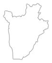 Burundi outline map
