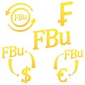 Burundian Franc currency of Burundi symbol icon vector illustration Royalty Free Stock Photo