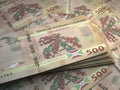 Burundian money. Burundian franc banknotes. 500 BIF francs bills Royalty Free Stock Photo