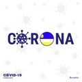 Buryatia Coronavirus Typography. COVID-19 country banner