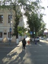 Buryatia. One of the streets of summer Ulan-Ude.