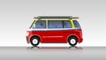 Beside luxury of personal van bright colors. Royalty Free Stock Photo
