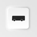 Bus bilboard neumorphic style vector icon vector icon. Bus bilboard neumorphic style vector icon icon on white Royalty Free Stock Photo