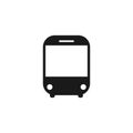 Bus black icon. Transportation silhouette. Vector outline illustration
