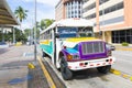 Bus called Diablo in avenida Justo Arosemena Panama City