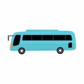 Bus cartoon flat vector illustration. Public transportation or school bus isolated on white background. Urban, city cars and Royalty Free Stock Photo