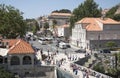 Bus and coach pick up area outside the Pile Gate Dubrovnik Croatia